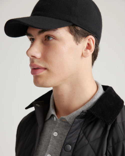 Cashmere Baseball Cap - XS/S / Black