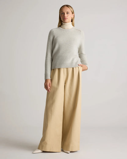 Luxe Baby Cashmere Crewneck Sweater - XS / Creamy Cortado