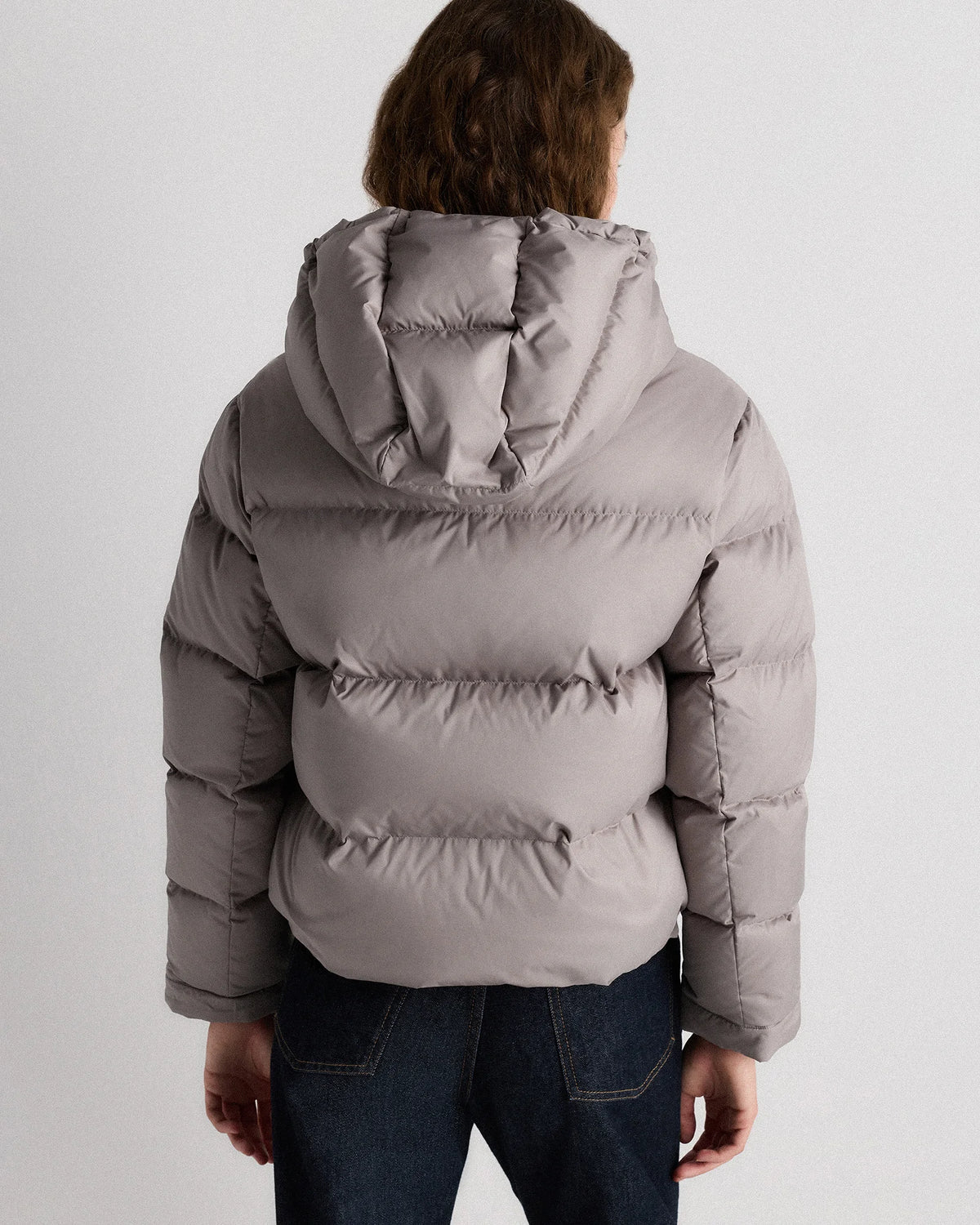 Responsible Down Cropped Puffer Jacket - XS / Shiny Black