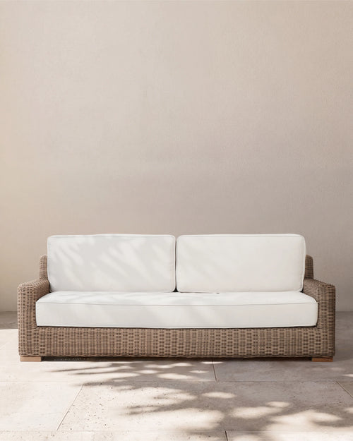 Classic All-Weather Wicker Outdoor Sofa - 86" / Natural Weave
