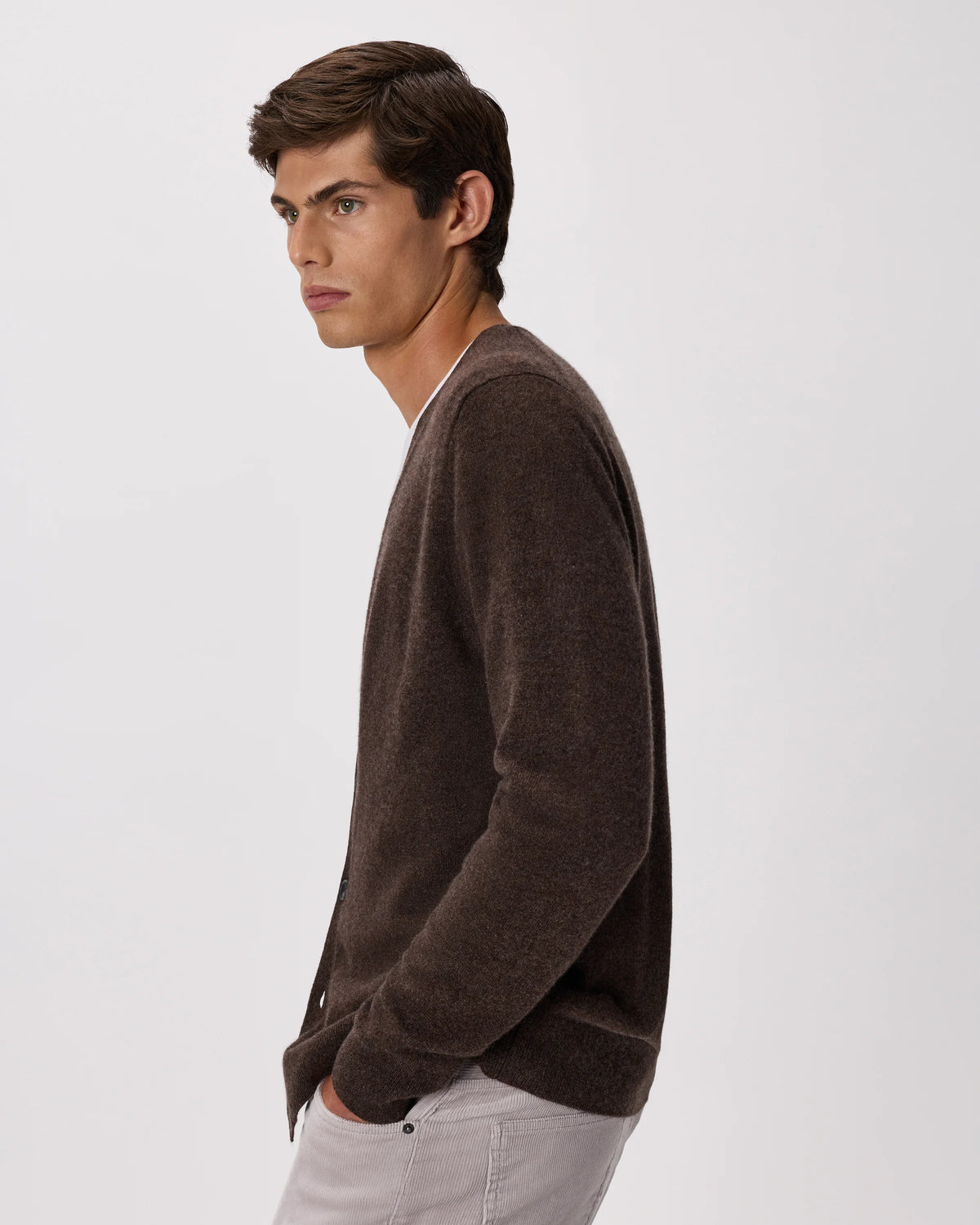 Mongolian Cashmere Cardigan Sweater - S / True Navy