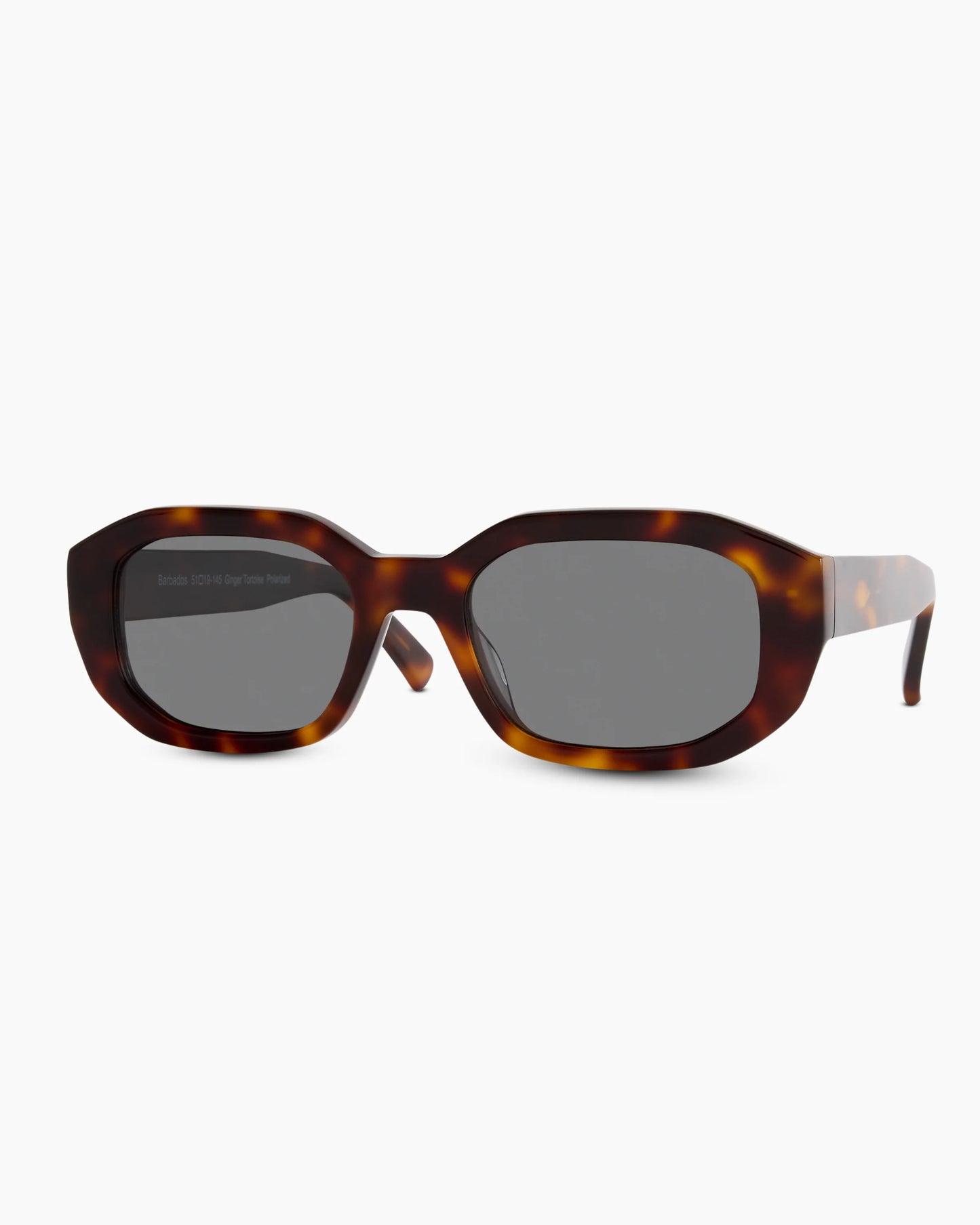 Barbados Polarized Acetate Sunglasses - One Size / Clear Spice with Grey lens