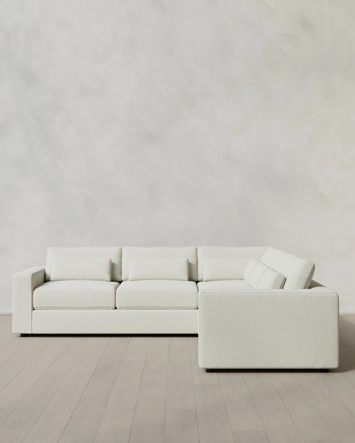Ashford Deep Seat L Sectional in Performance Basketweave - 119x119 / Fog