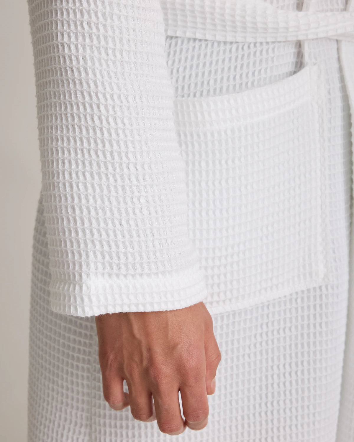 Organic Turkish Waffle Robe - XS / White