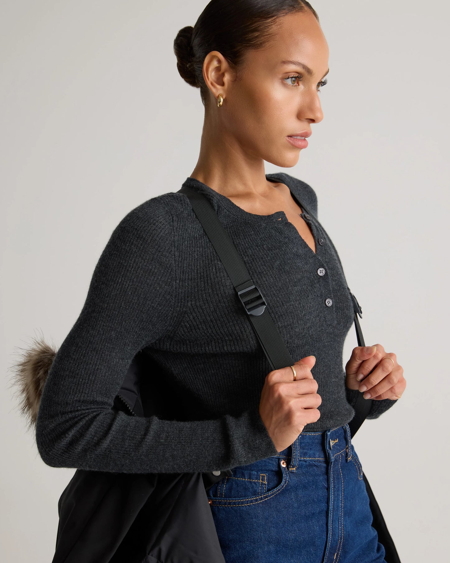 Responsible Down Hooded Long Parka - XS / Storm Blue