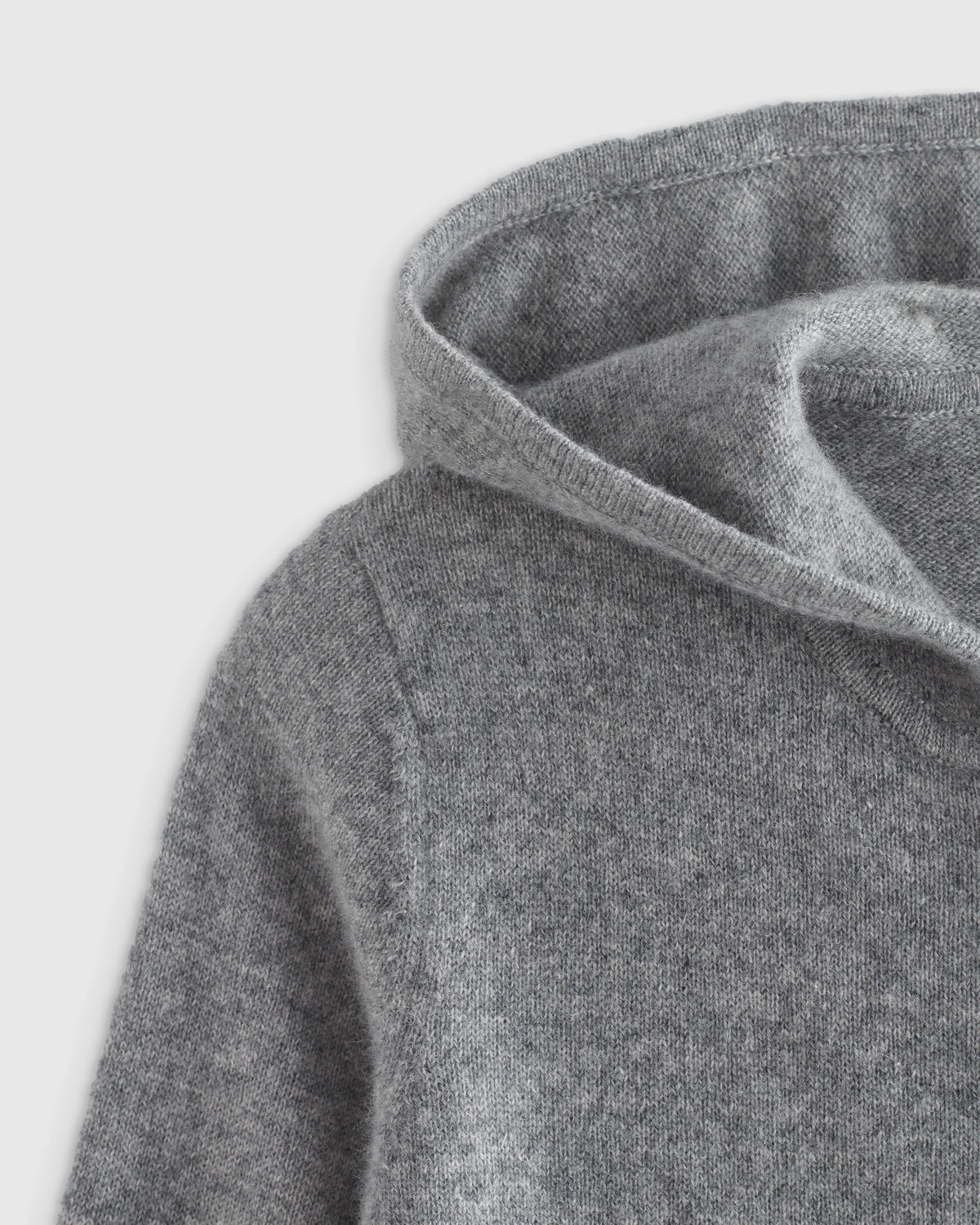 Washable Cashmere Full Zip Hoodie - 6 / Heather Grey