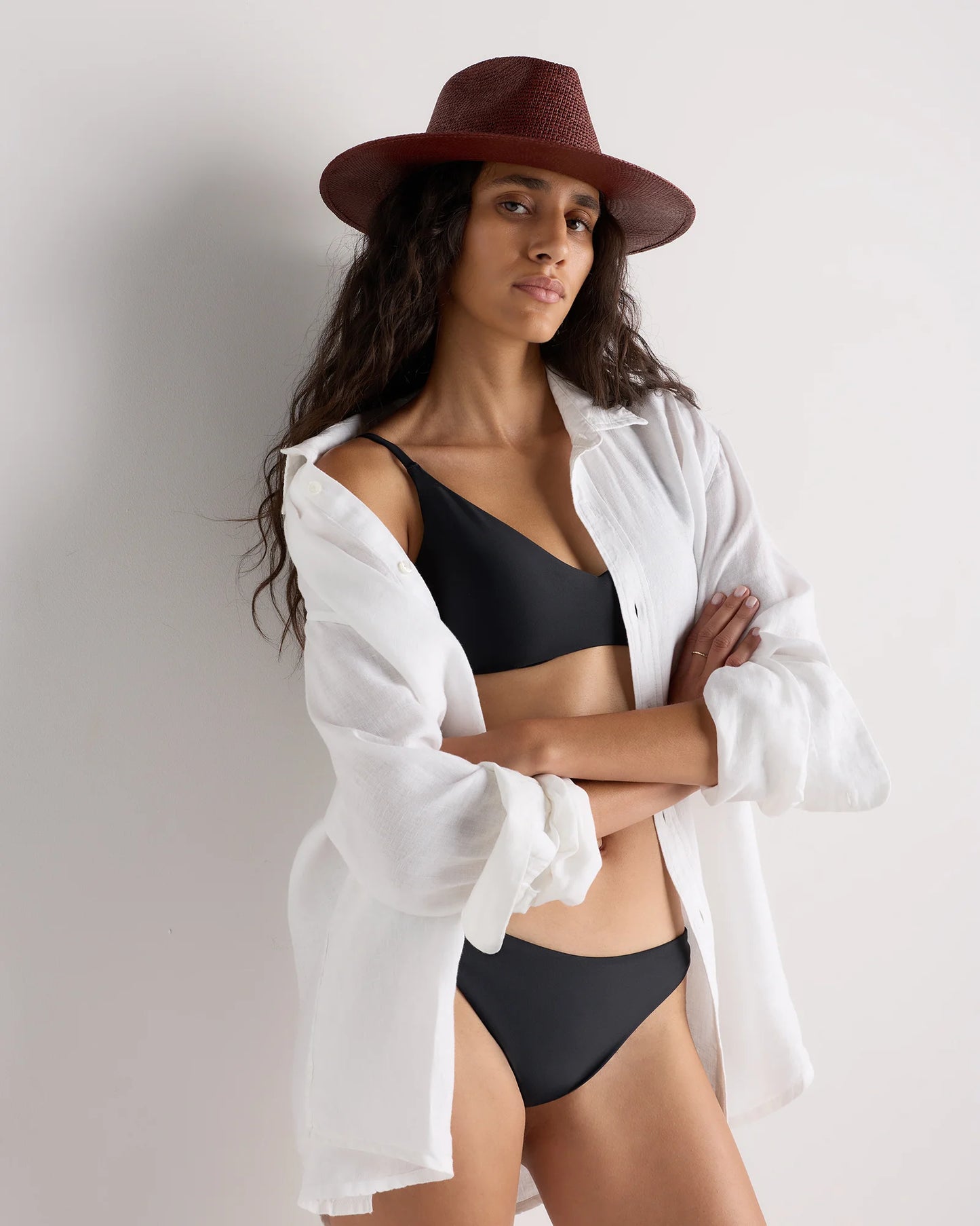 Toquilla Straw Crochet Fedora - S / Natural
