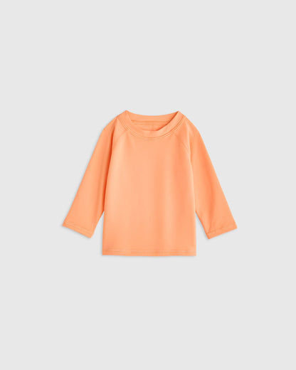 Long Sleeve Raglan Rash Guard - 6-9M / Island Aqua