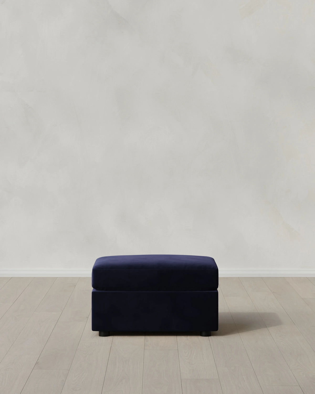 Brennan Ottoman in Performance Velvet - One Size / Taupe