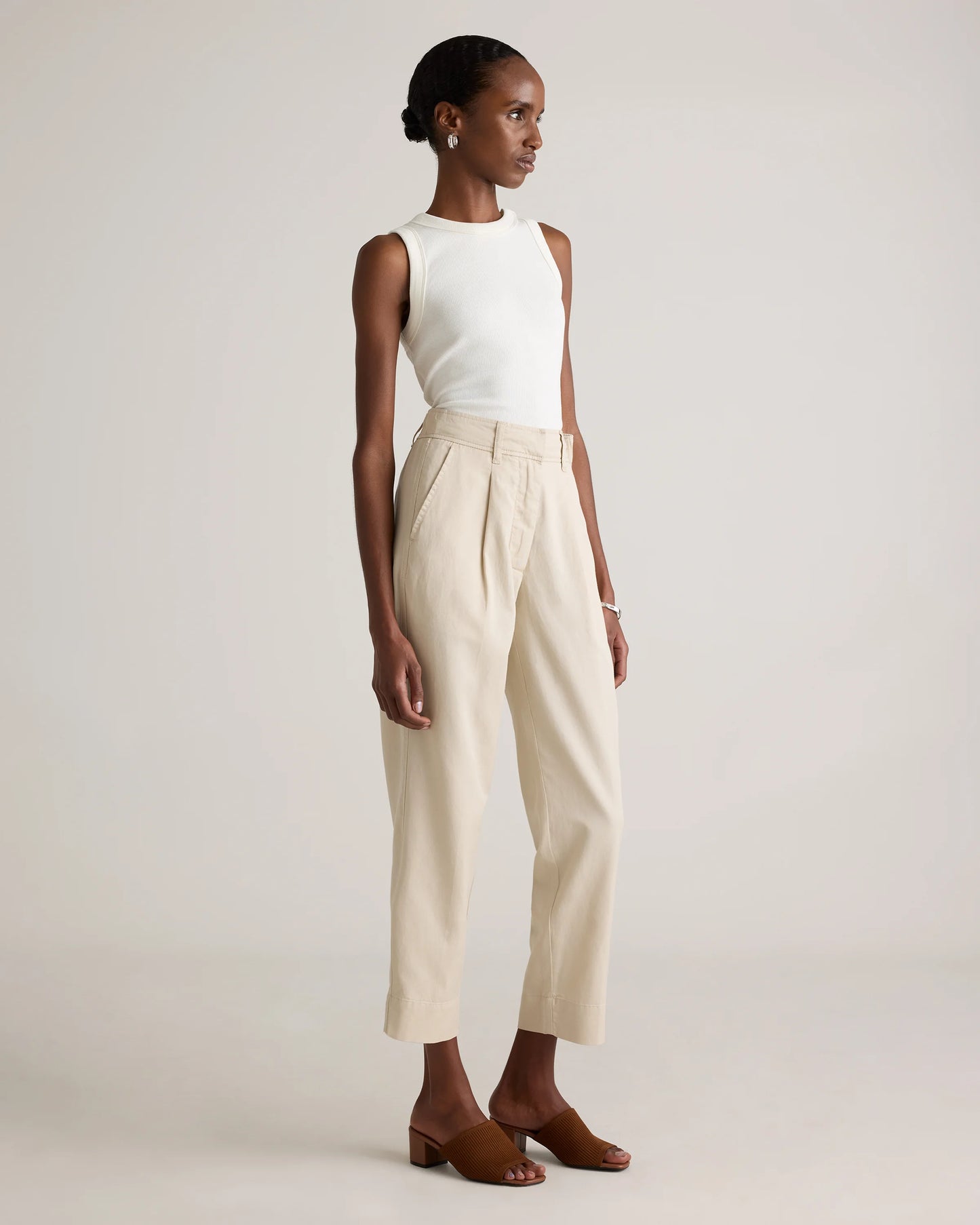 Drapey Twill Tapered Trouser - 0 / True Black