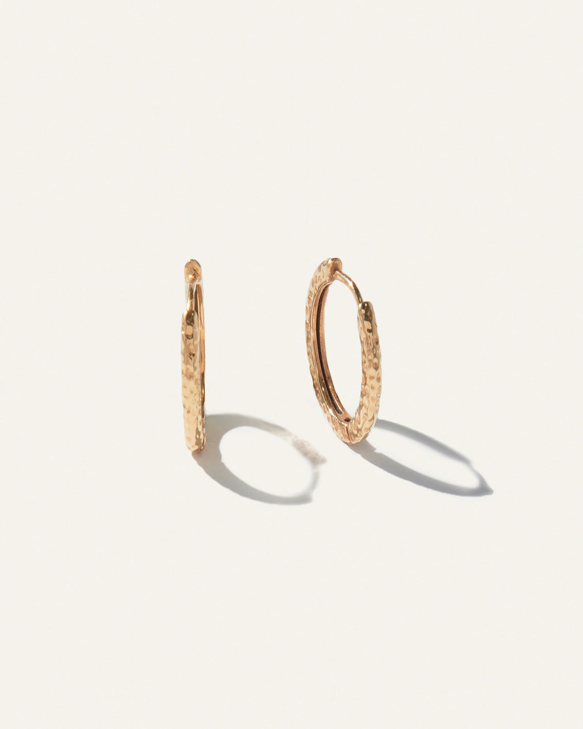 Hammered Nina Medium Hoops - One Size / Gold Vermeil