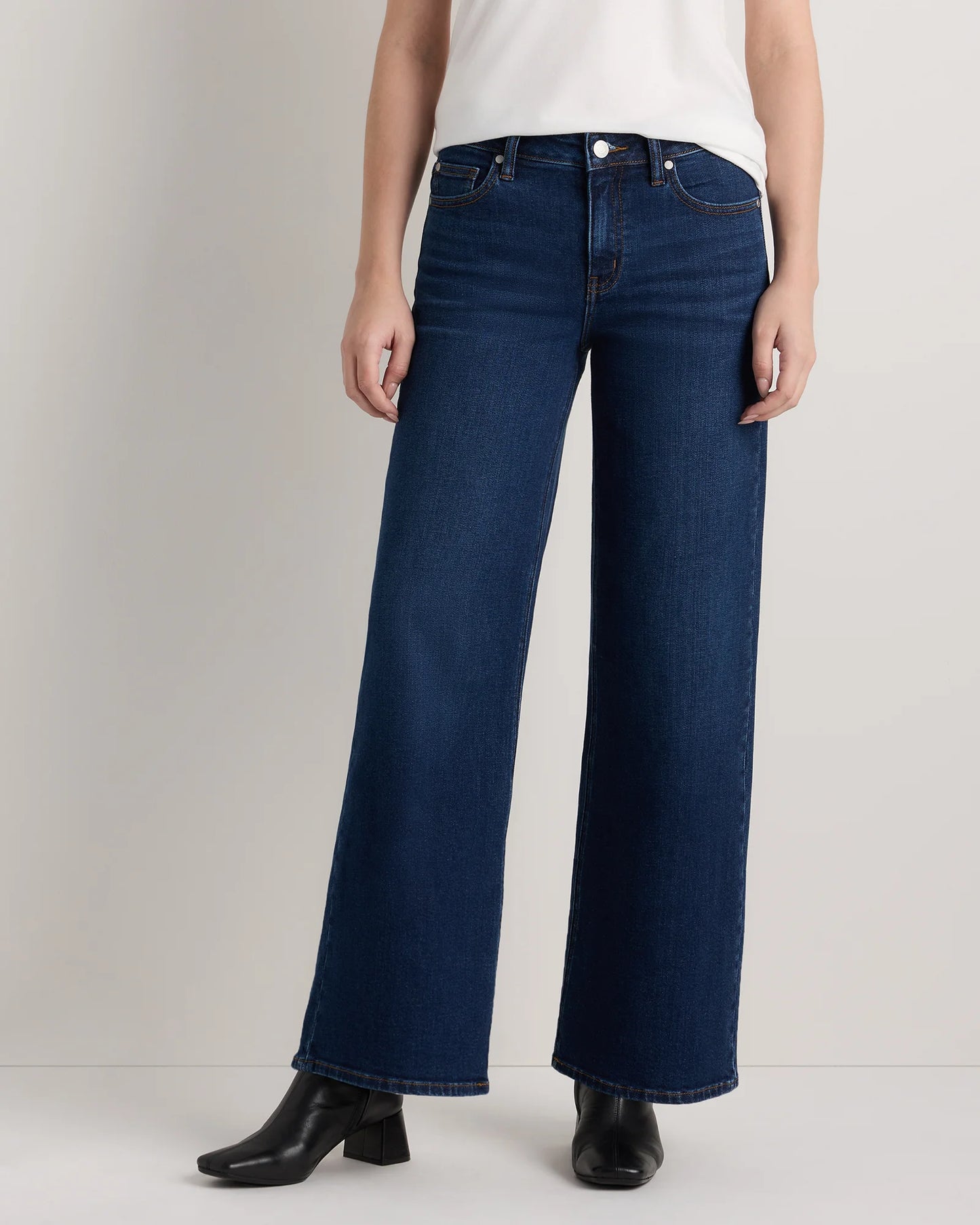Luna Stretch Wide Leg Jeans - 24 / Frosted Blue