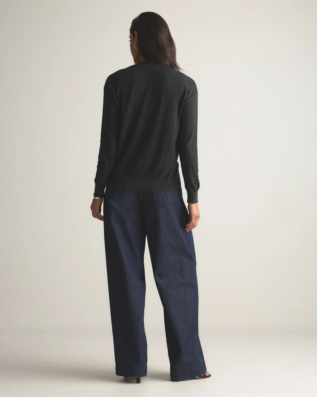 Lightweight Cotton Cashmere Cardigan - XS / Heather Oatmeal