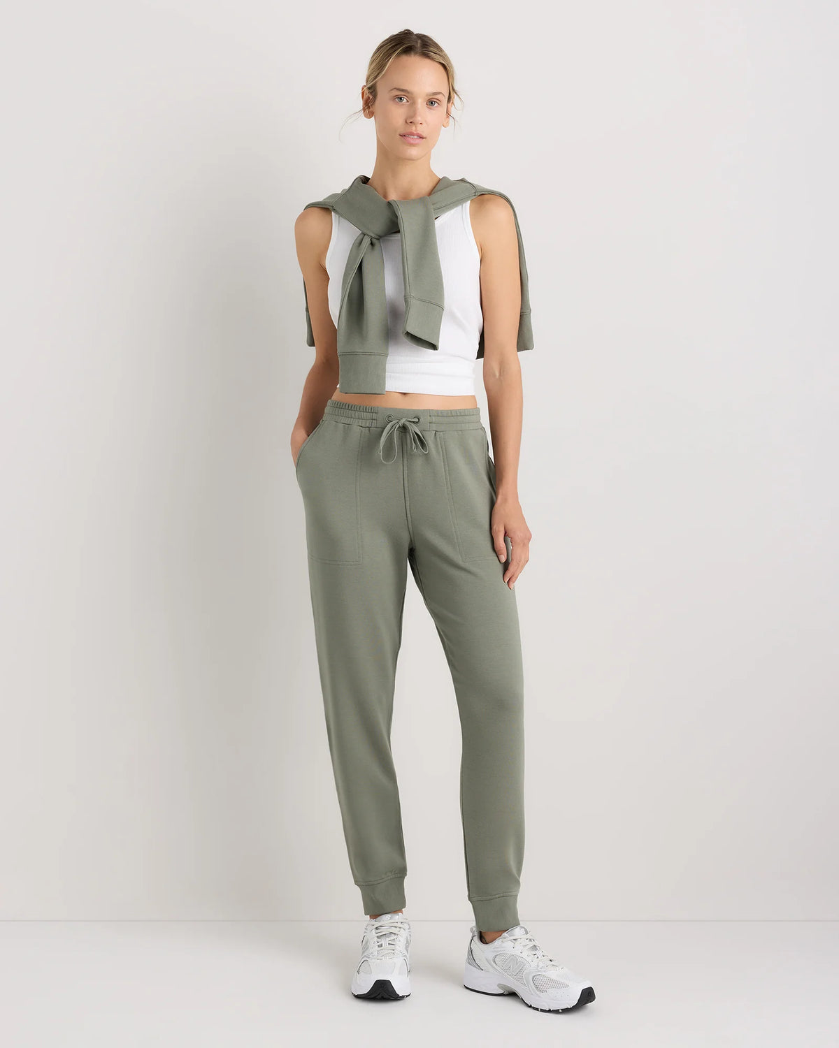SuperSoft Fleece Joggers - XS / Smoked Thyme Green