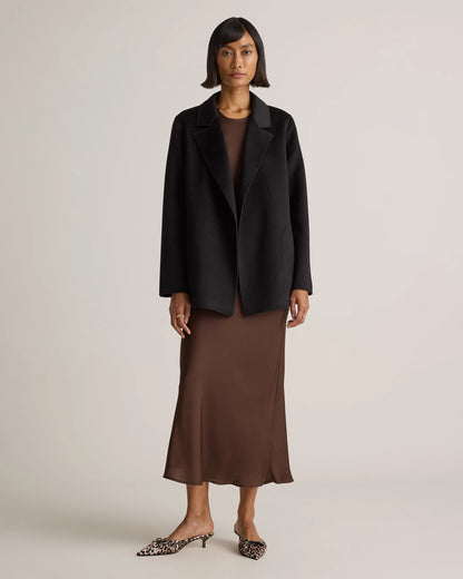 100% Mongolian Cashmere Double-Faced Open Blazer - XS / Camel