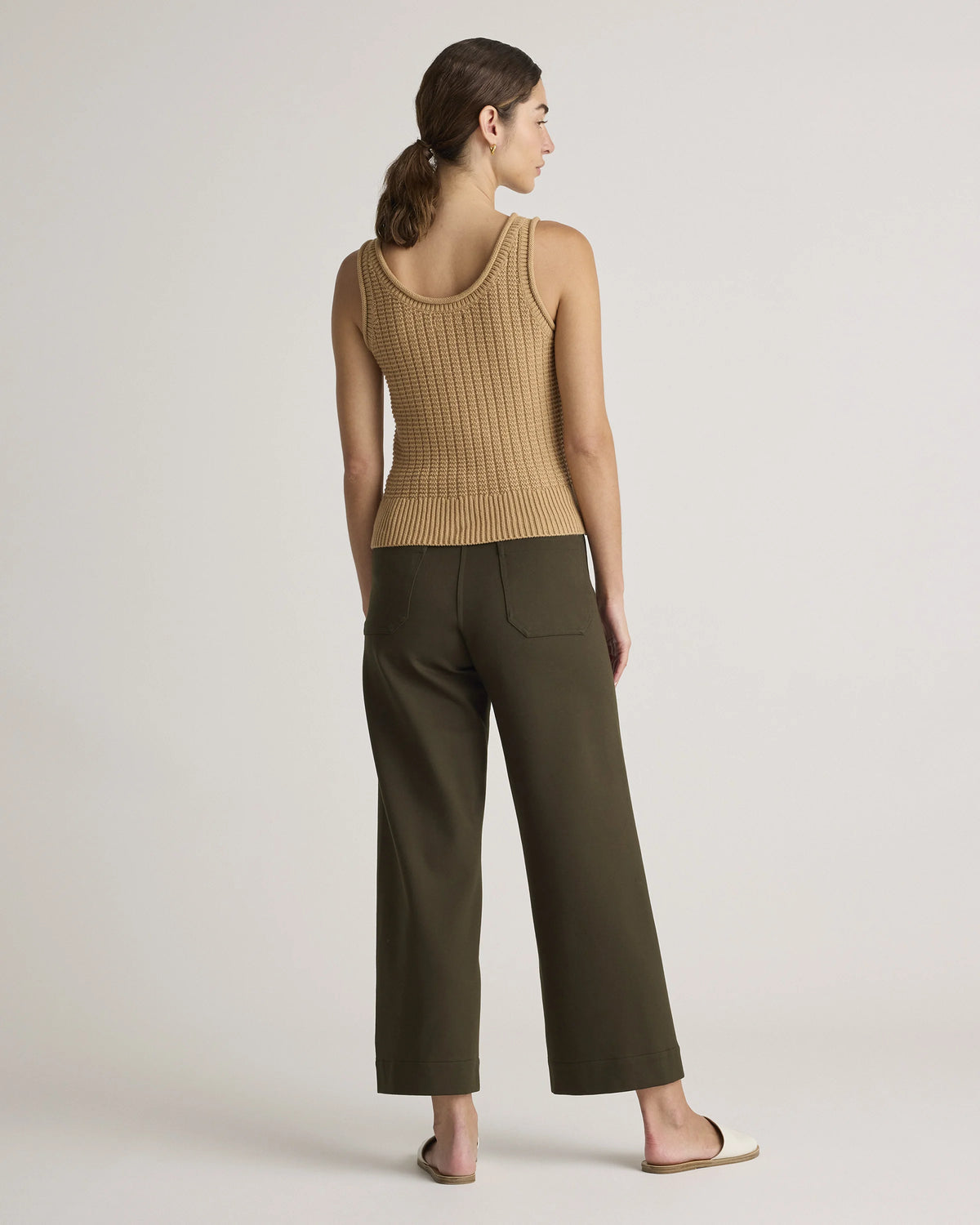 Ultra-Stretch Ponte Cropped Wide Leg Pants - 0 / Espresso