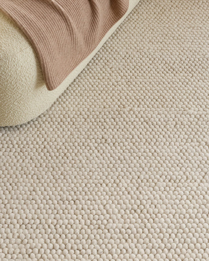 Tribeca Handwoven Wool Rug - 3' x 5' / Cream