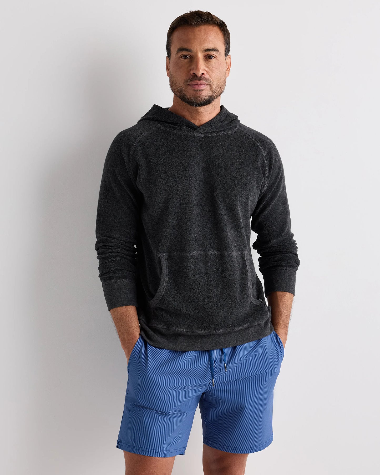 100% Organic Cotton Terry Towel Pullover Hoodie - S / Deep Navy