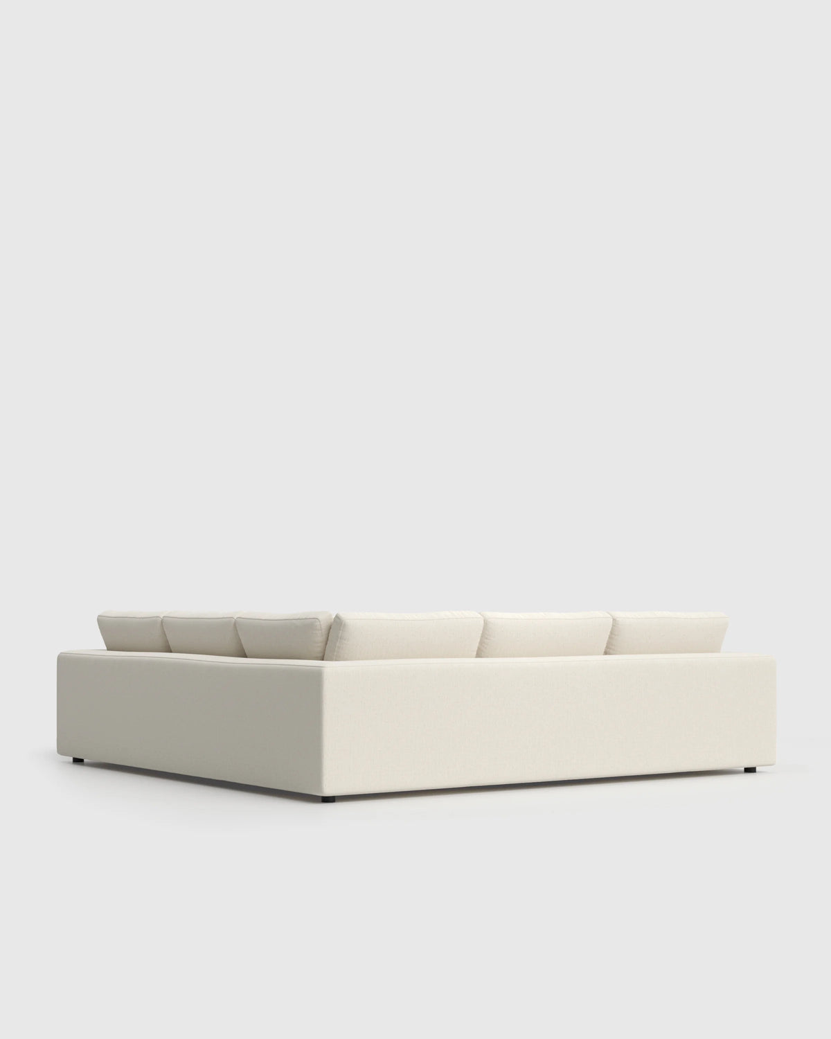 Ashford Deep Seat L Sectional in Performance Chenille Linen Blend - 119x119 / Sorrell