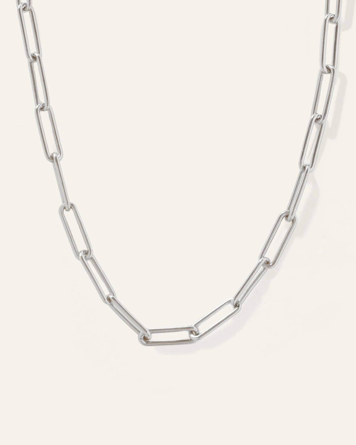 Bold Paperclip Chain Necklace - One Size / Gold Vermeil
