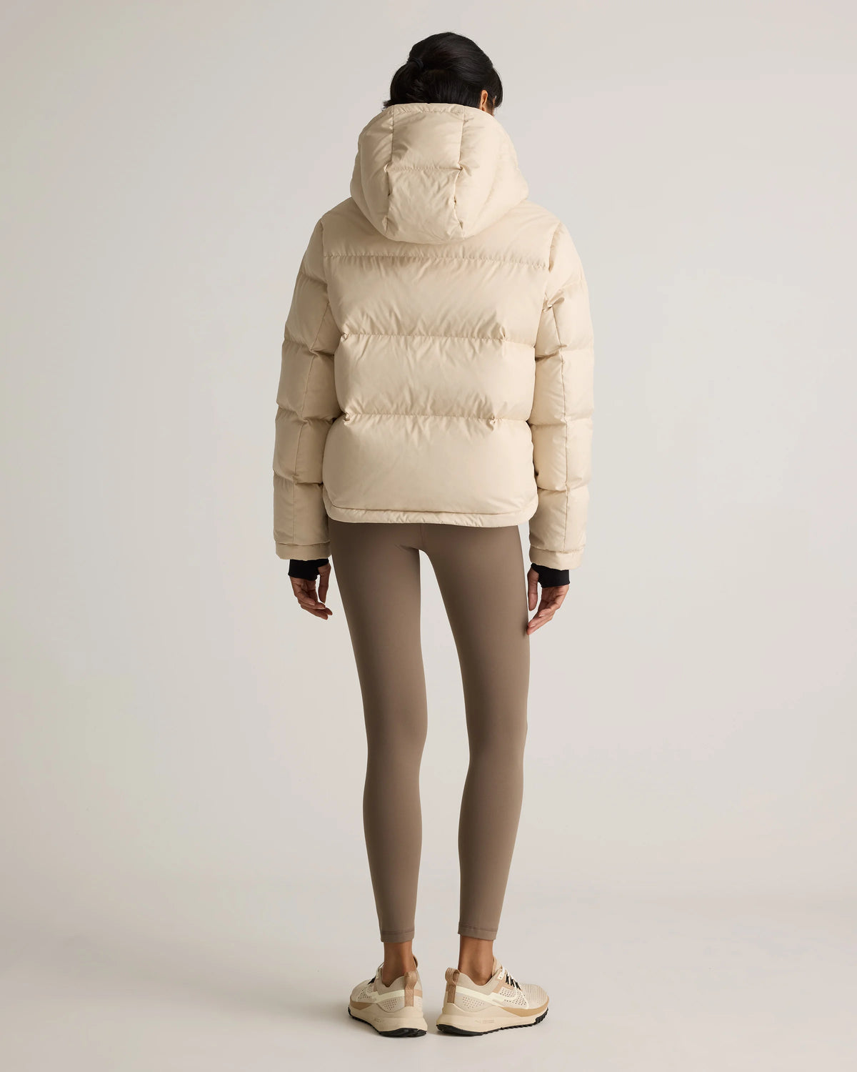 Responsible Down Cropped Puffer Jacket - XS / Shiny Black