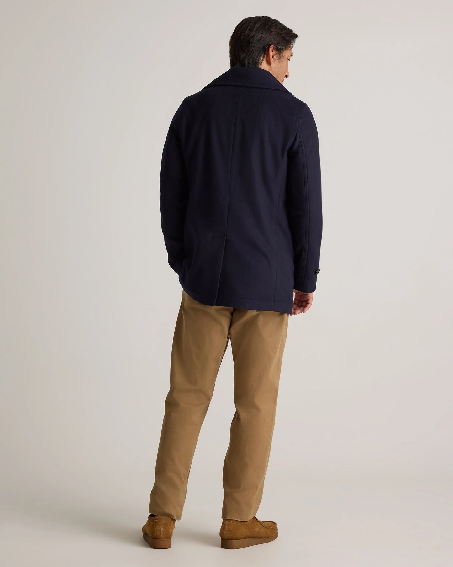 Italian Wool Peacoat - S / Cadet Blue