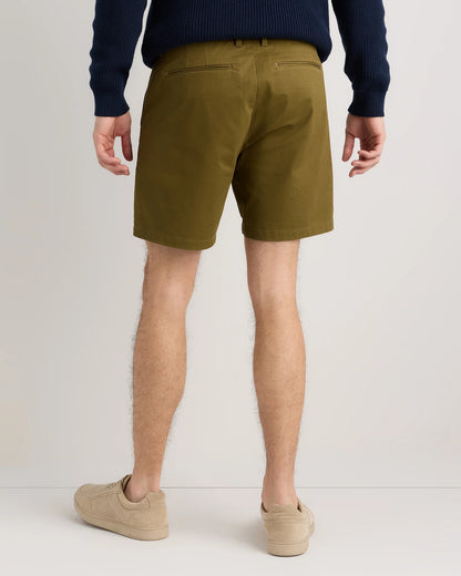 Organic Cotton Classic Stretch Chino Shorts - 7" - 30 / Stone