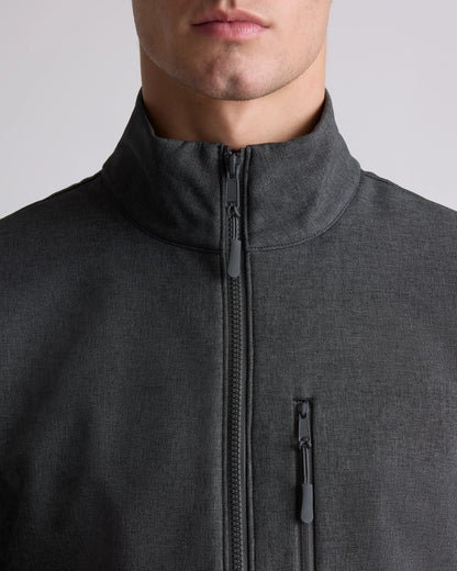 Softshell Fleece-Lined Full-Zip Jacket - S / Heather Shady Charcoal