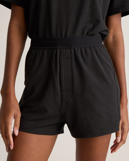 Dream Lounge Oversized Short Sleeve Pajama Set - XS / Bold Black