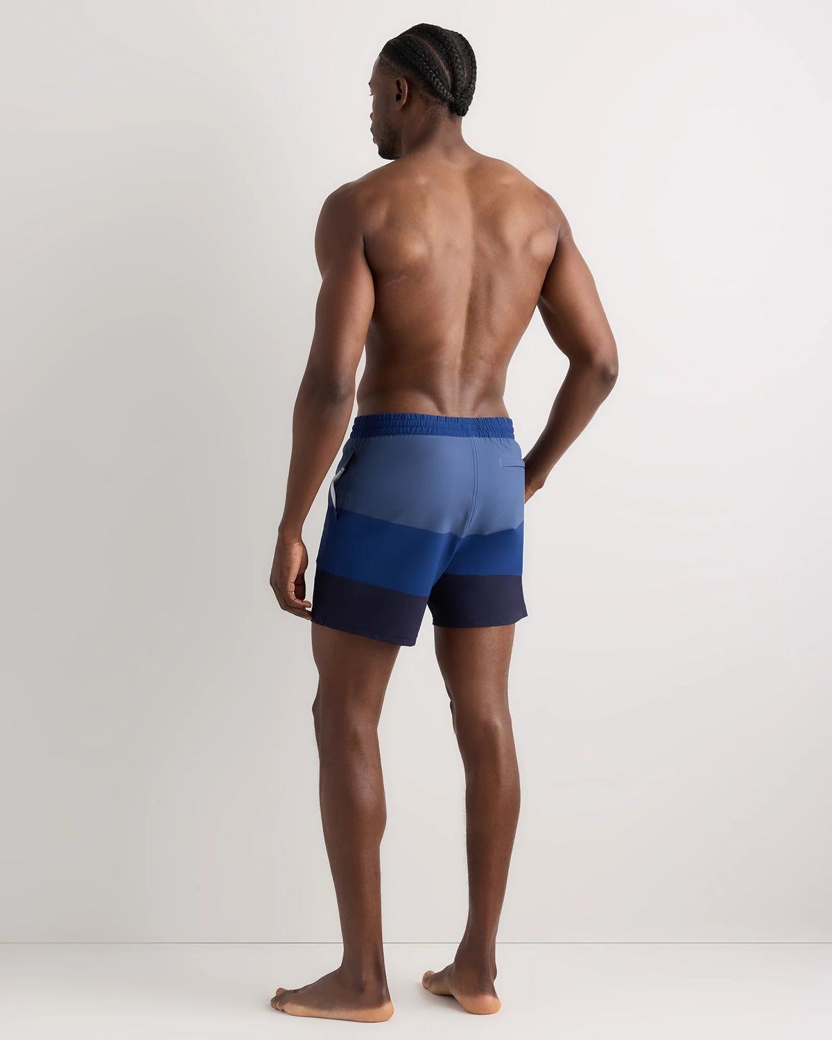 Italian Swim Trunks - 5.5" - XS / Navy Diamond Geo
