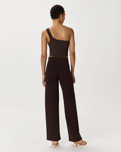 Ultra-Stretch Ponte Wide Leg Pants - XS / Espresso