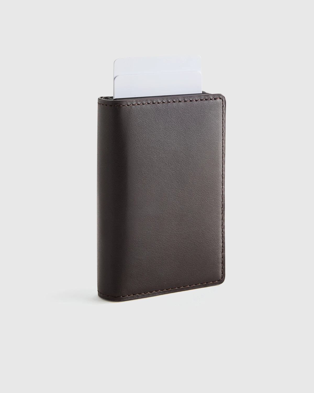 Italian Leather RFID Card Holder - One Size / Hickory