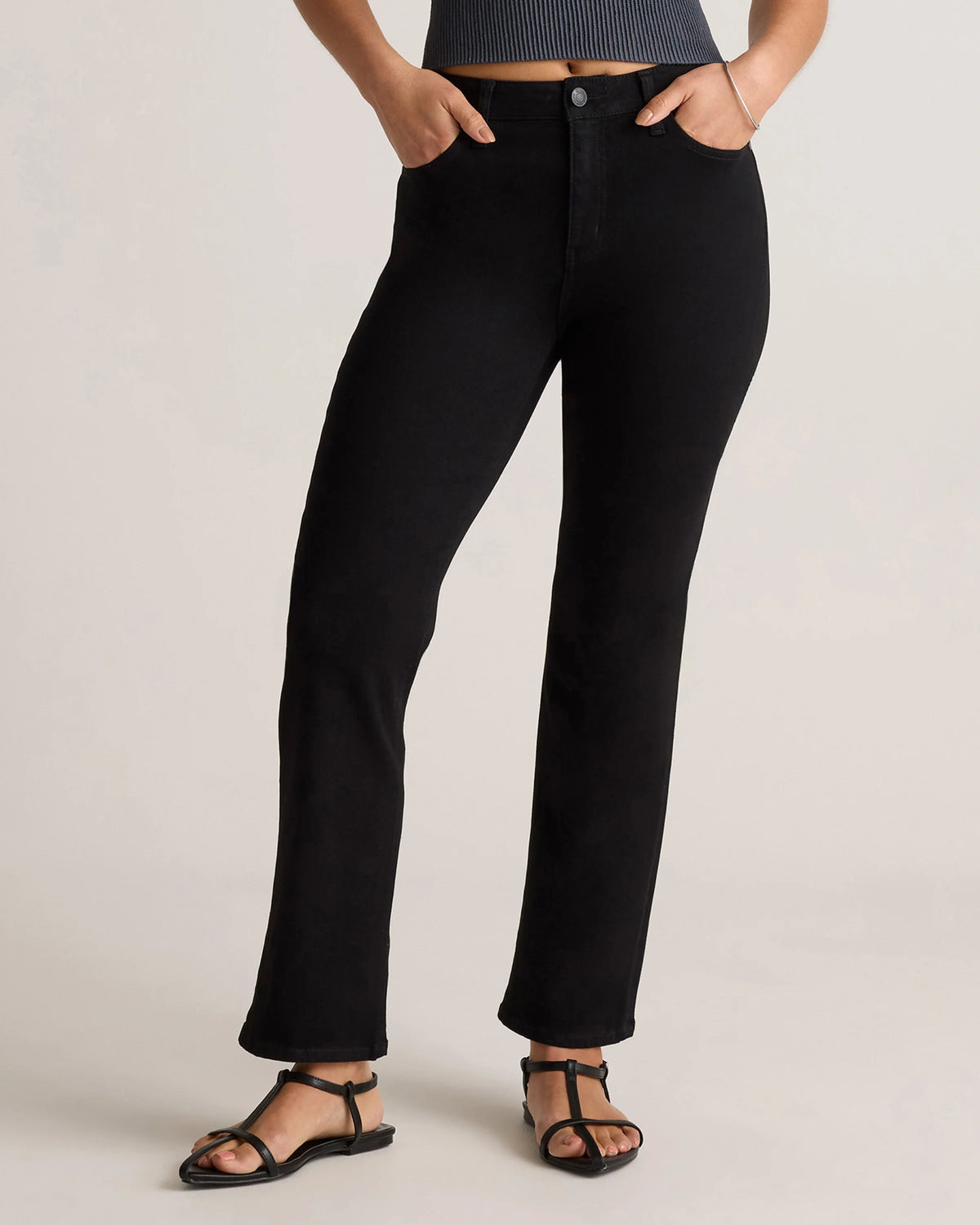 Bella Stretch Kick Flare Jeans - 24 / Deep Rinse