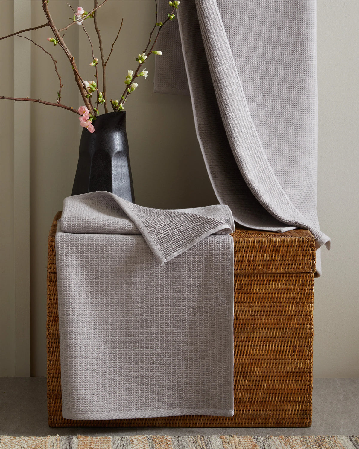 Turkish Waffle Terry Bath Towel Bundle - One Size / White
