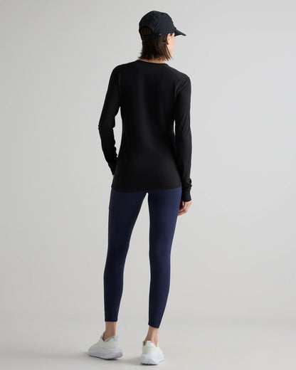 100% Merino Wool All-Season Long Sleeve Base Layer - XS / Black