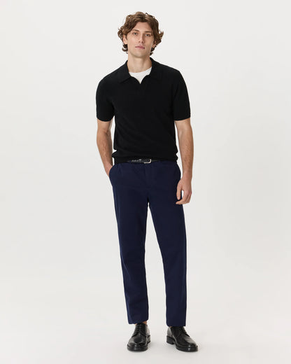 100% Mongolian Cashmere Johnny Collar Polo Sweater - S / Oatmeal
