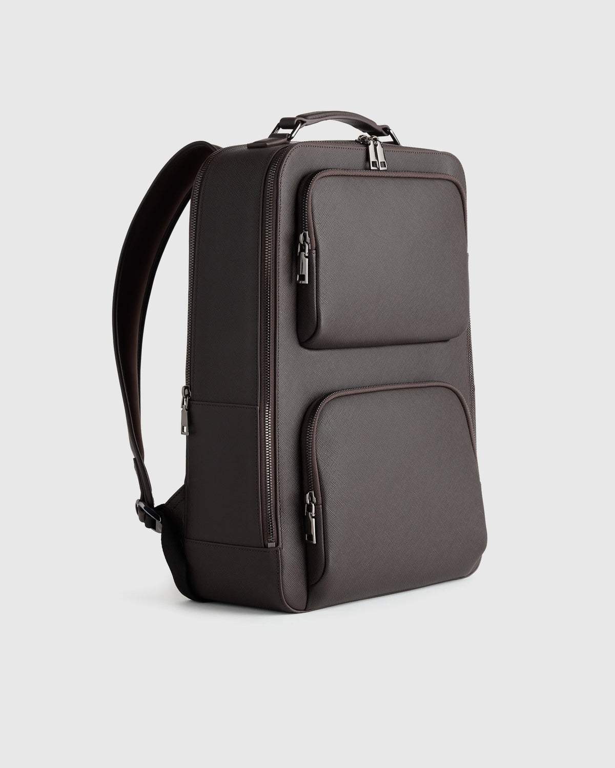 Italian Saffiano Laptop Backpack - One Size / Hickory