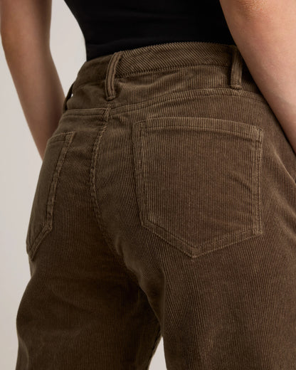 Organic Stretch Corduroy Kick Flare Pants - 0 / Warm Brown