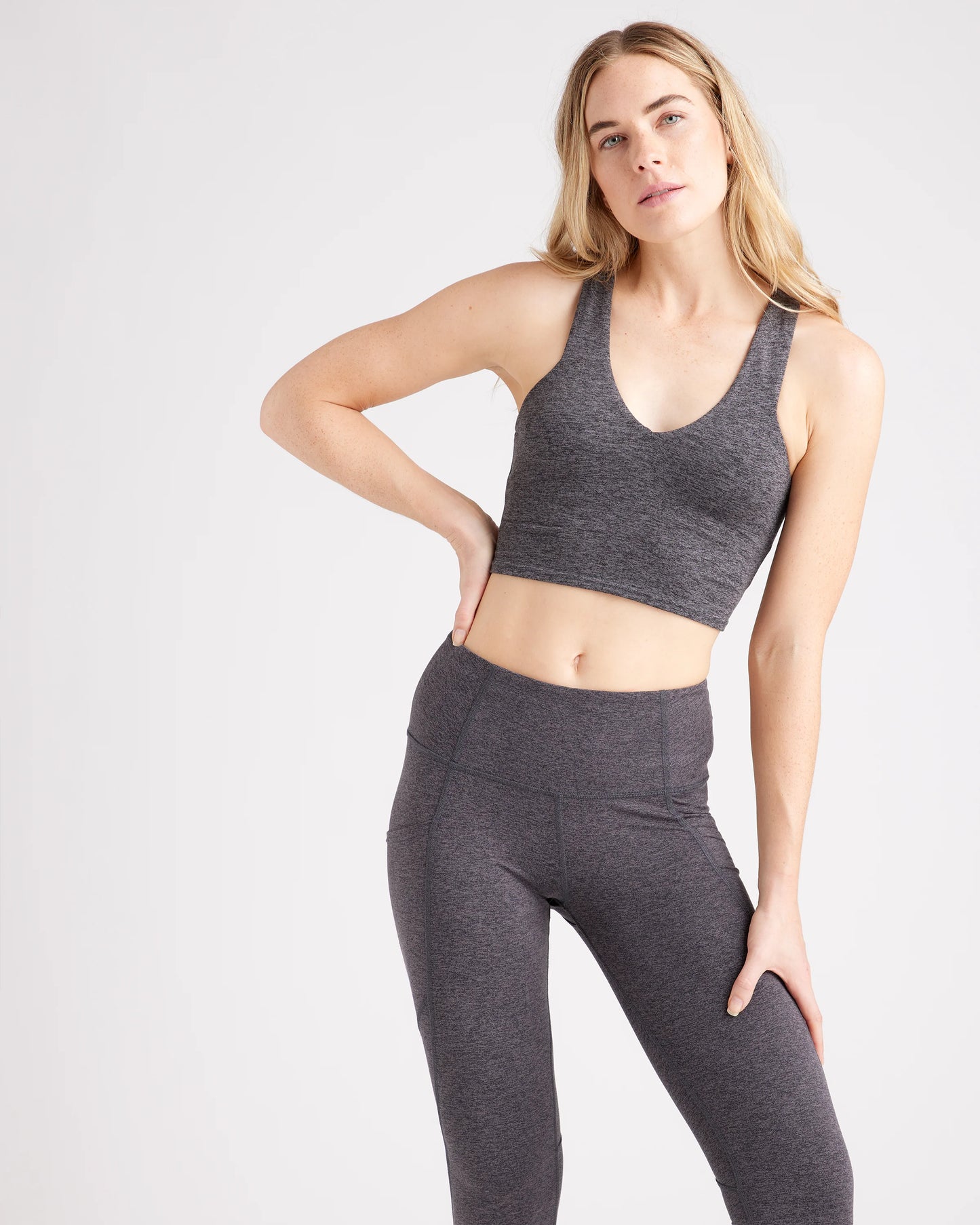 Ultra-Soft High-Rise Pocket Legging - XS / Heather Espresso