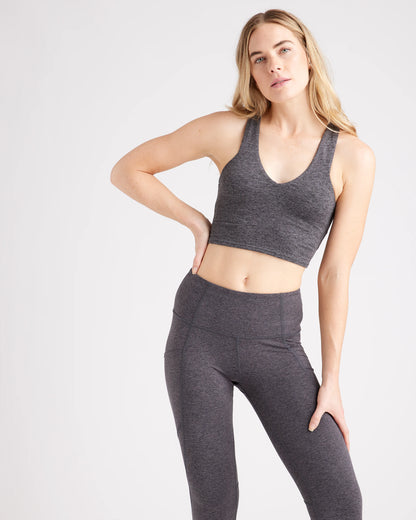 Ultra-Soft High-Rise Pocket Legging - XS / Heather Espresso