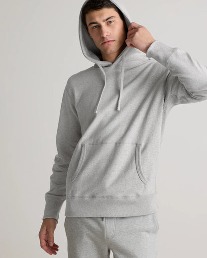 Organic Midweight French Terry Pullover Hoodie - S / Light Heather Grey