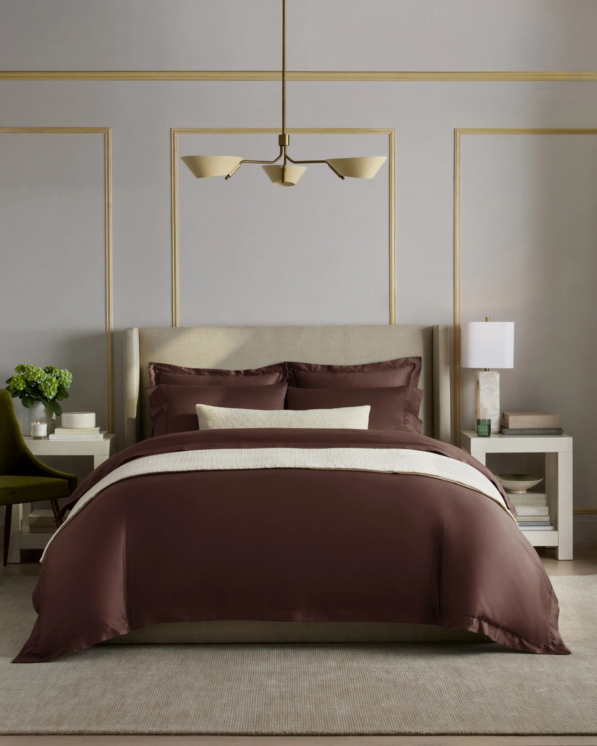 Signature Giza Cotton Sateen Duvet Cover - Twin / Light Grey