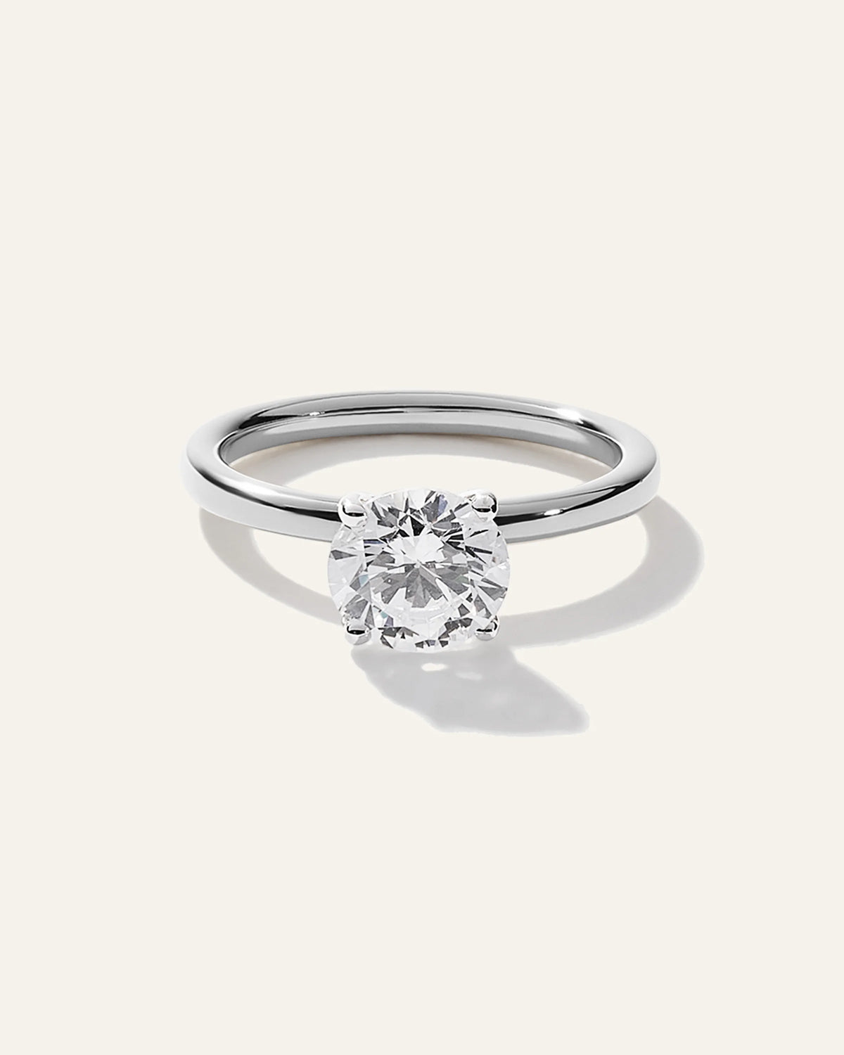 Lab Grown Diamond Round Comfort Fit Engagement Ring - 1.50ct - 4 / Yellow Gold