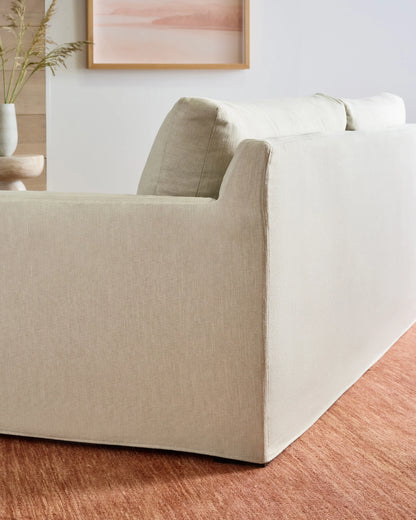 Ellery Slipcover Sofa in Performance Linen - 7ft / Sand