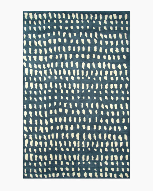 Painterly Dots Hand-Tufted Wool Rug - 3'6" x 5'6" / Navy