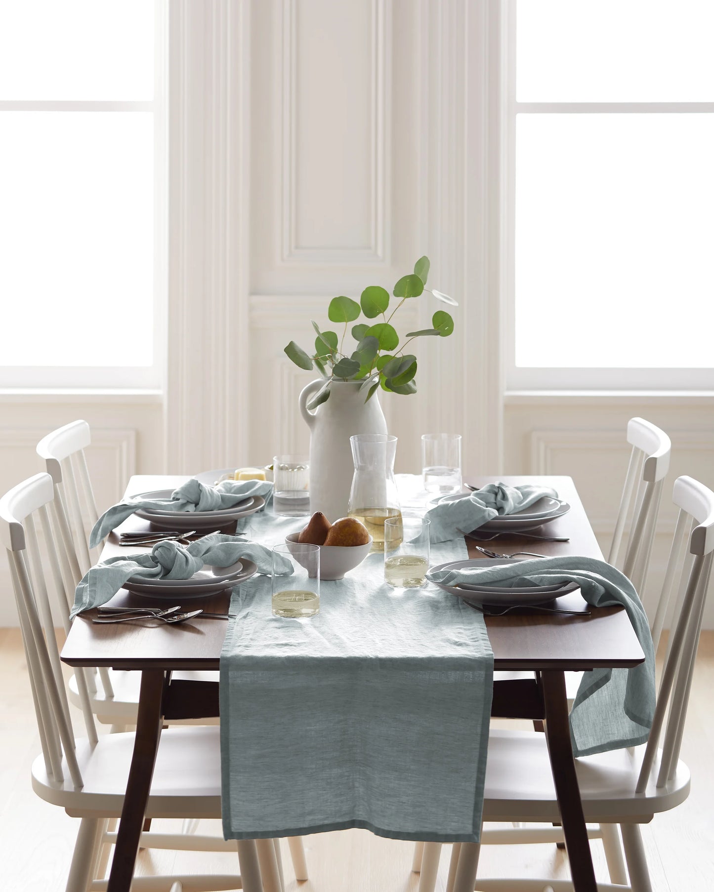 European Linen Table Runner - One Size / Mint