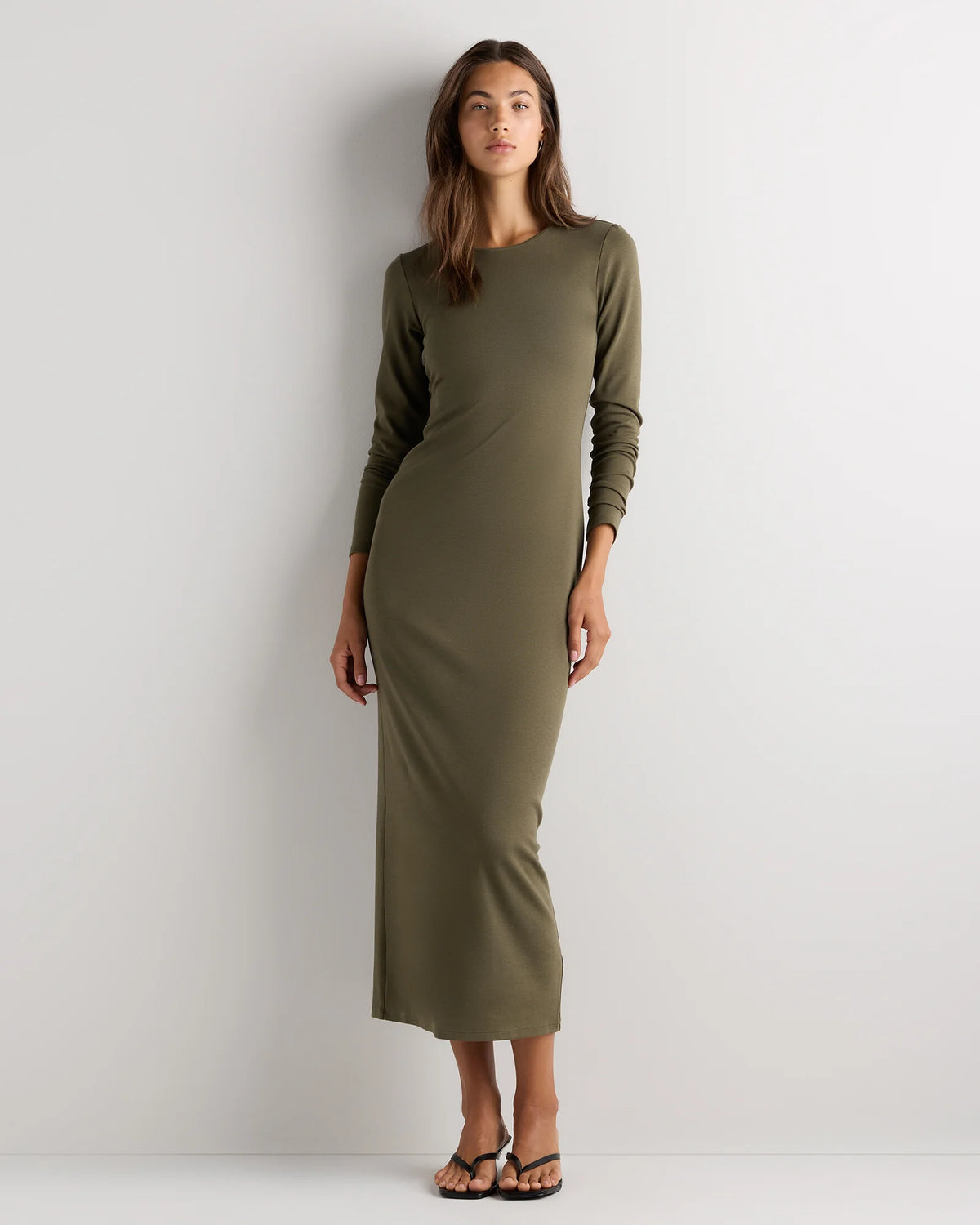 Long Sleeve Knit Maxi Dress - XS / Deep Navy
