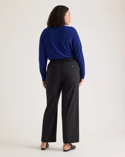 Italian Wool Pleated Trouser - 0 / Black
