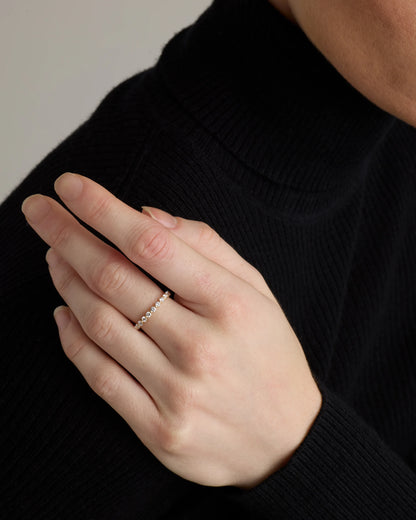 Lab Grown Diamond Single Shared Prong Eternity Band - 5 / Yellow Gold