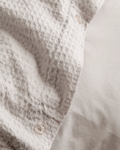 Organic Luxe Honeycomb Duvet Cover Set - Twin / Mineral